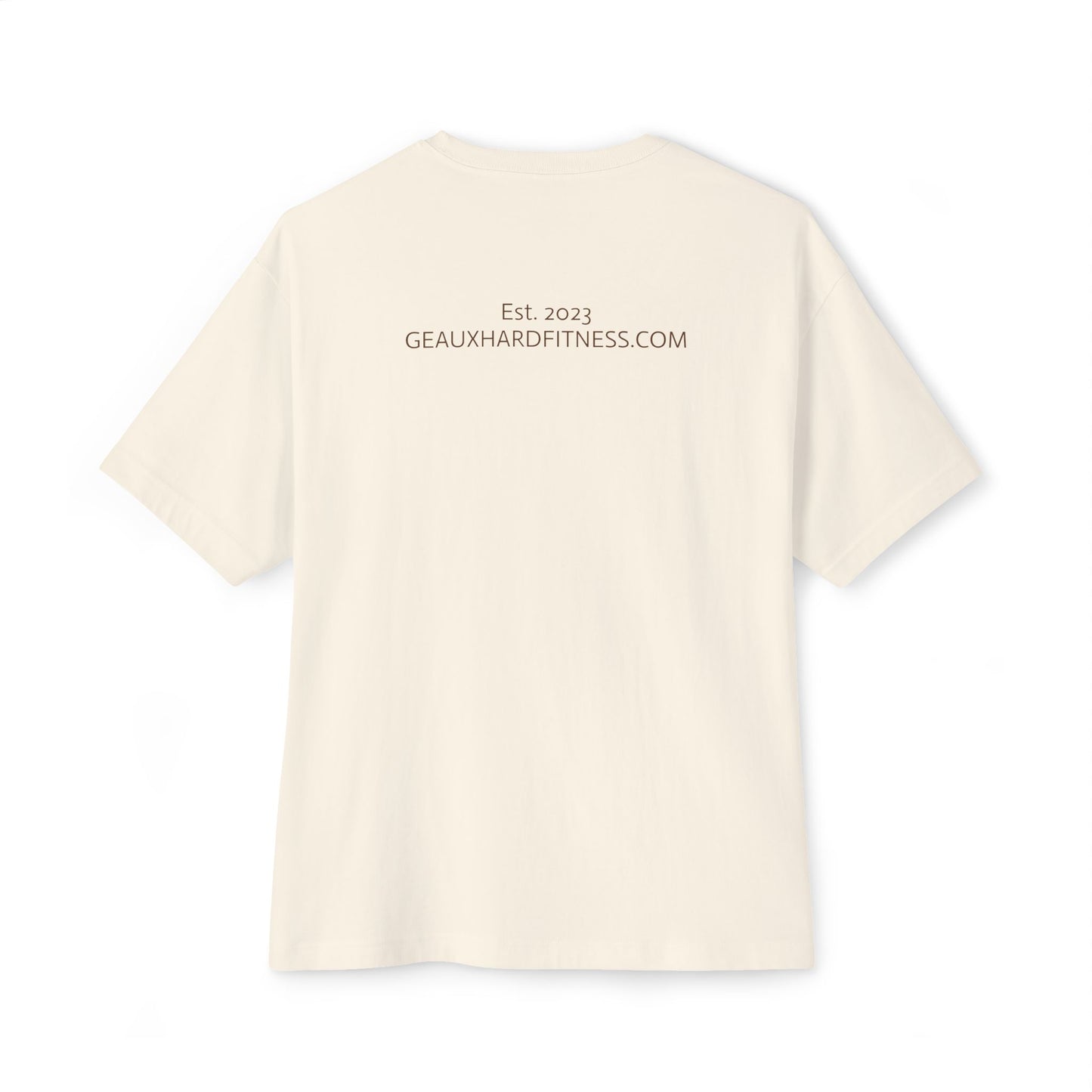 Geaux Hard Oversized Boxy Tee, Unisex Graphic Shirt, Casual Streetwear, Gift for Fitness Lovers, Stylish Everyday Tee, Comfortable Relaxed Fit