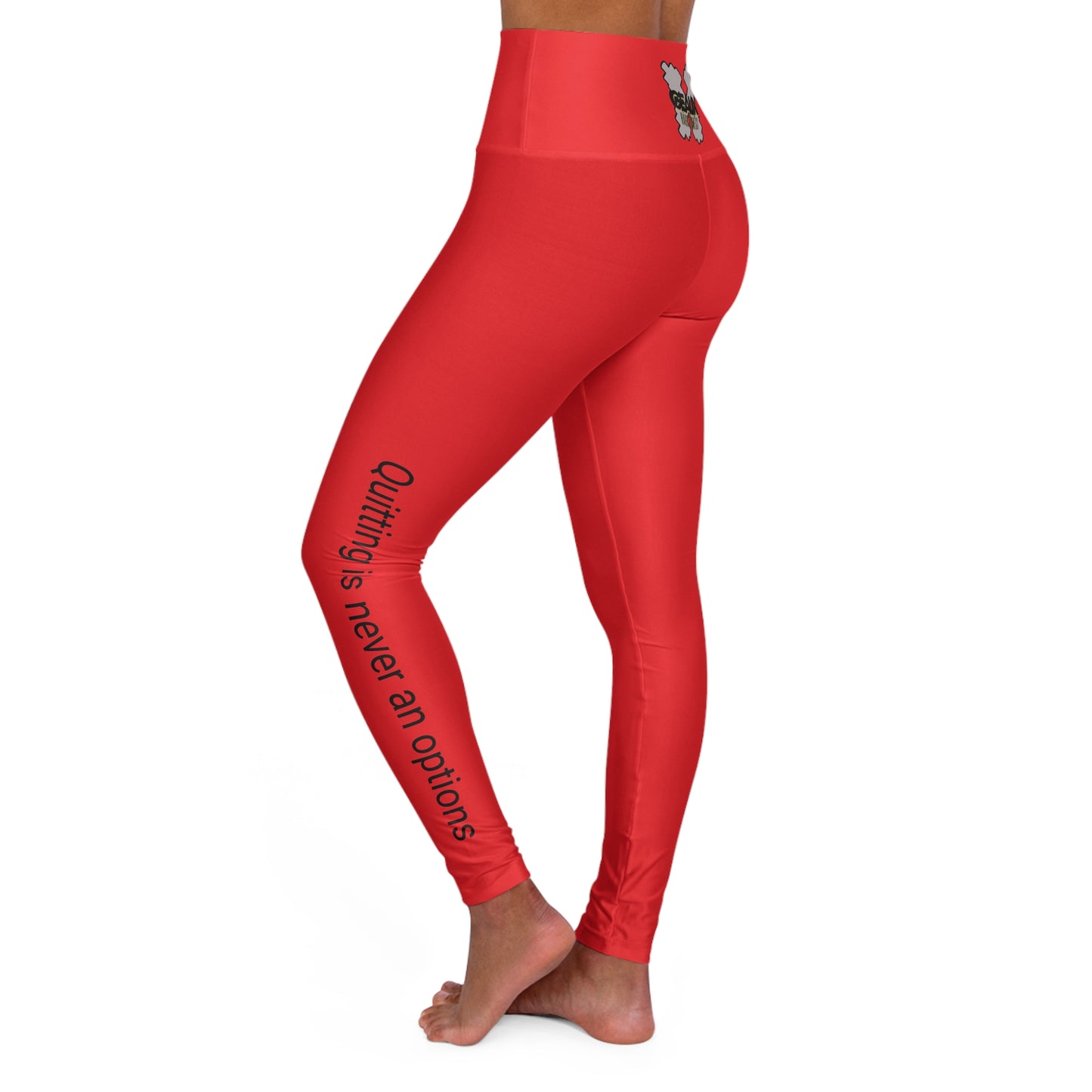 Red Geaux Hard Fit High Waisted Yoga Leggings