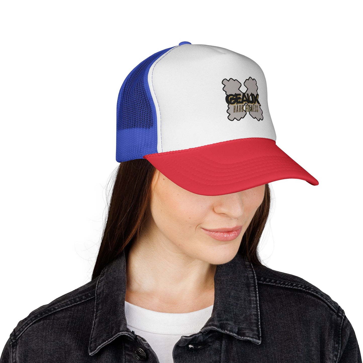 Geaux Hard Trucker Caps with Unique Design | Perfect for Outdoor Adventures, Festivals, Casual Wear, Gifts, Summer Events
