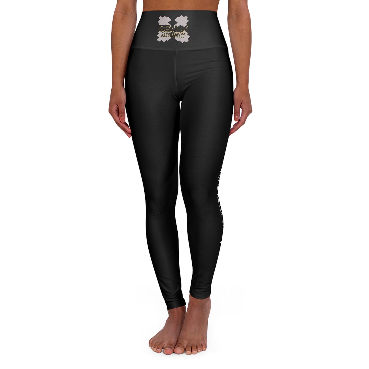 Black Geaux Hard Fit High Waisted Yoga Leggings