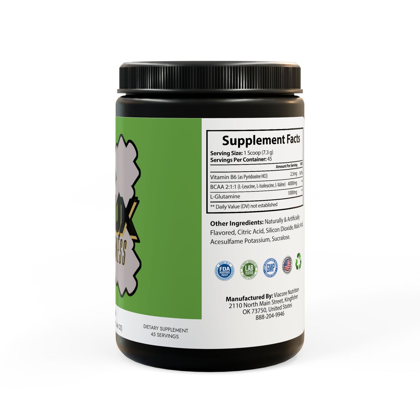 Geaux Hard - BCAA Supplement, Watermelon (325g, 11.46oz, 45 servings)