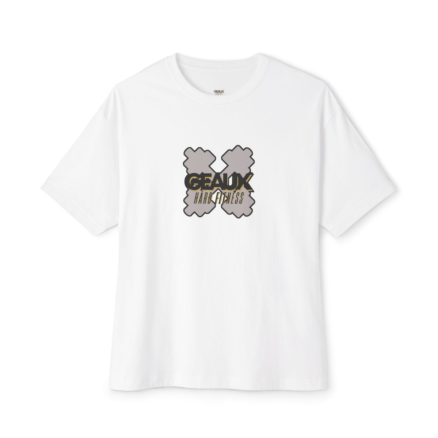 Geaux Hard Oversized Boxy Tee, Unisex Graphic Shirt, Casual Streetwear, Gift for Fitness Lovers, Stylish Everyday Tee, Comfortable Relaxed Fit