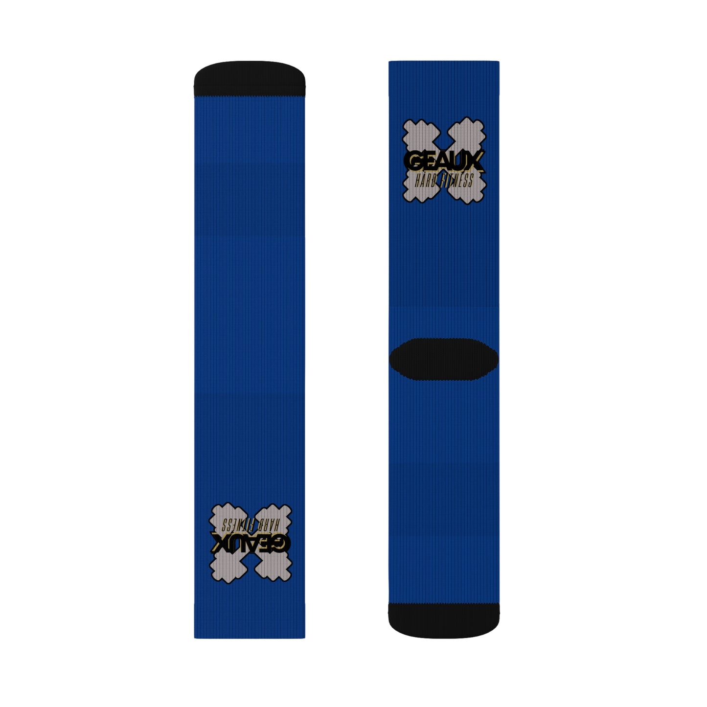 Blue Geaux Hard Fit Logo Socks