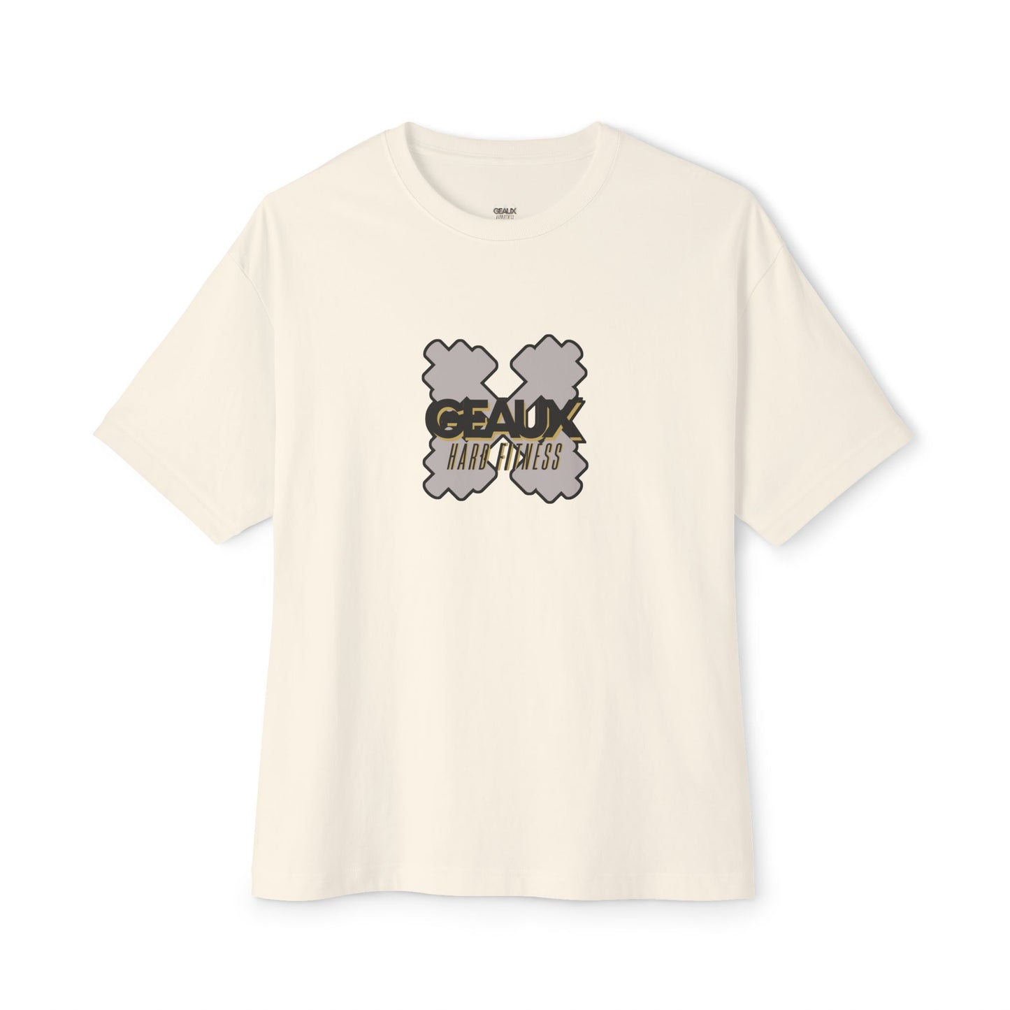 Geaux Hard Oversized Boxy Tee, Unisex Graphic Shirt, Casual Streetwear, Gift for Fitness Lovers, Stylish Everyday Tee, Comfortable Relaxed Fit