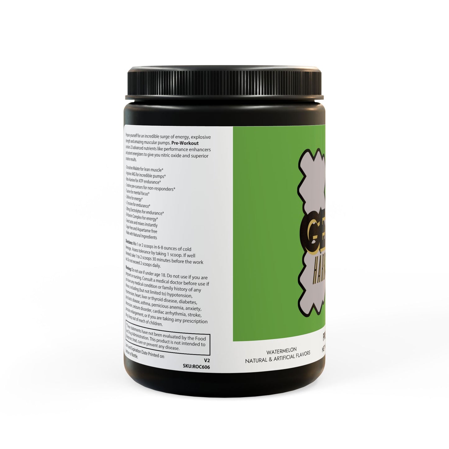 Geaux Hard Pre-Workout Supplement, Watermelon (300g, 10.58oz)