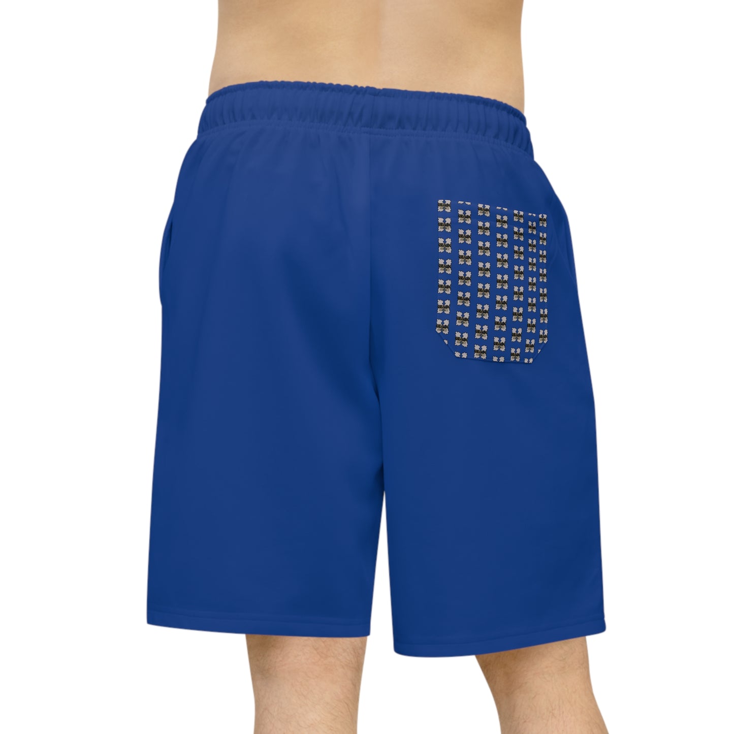 Blue Grey Geaux Hard Fit Athletic Long Shorts