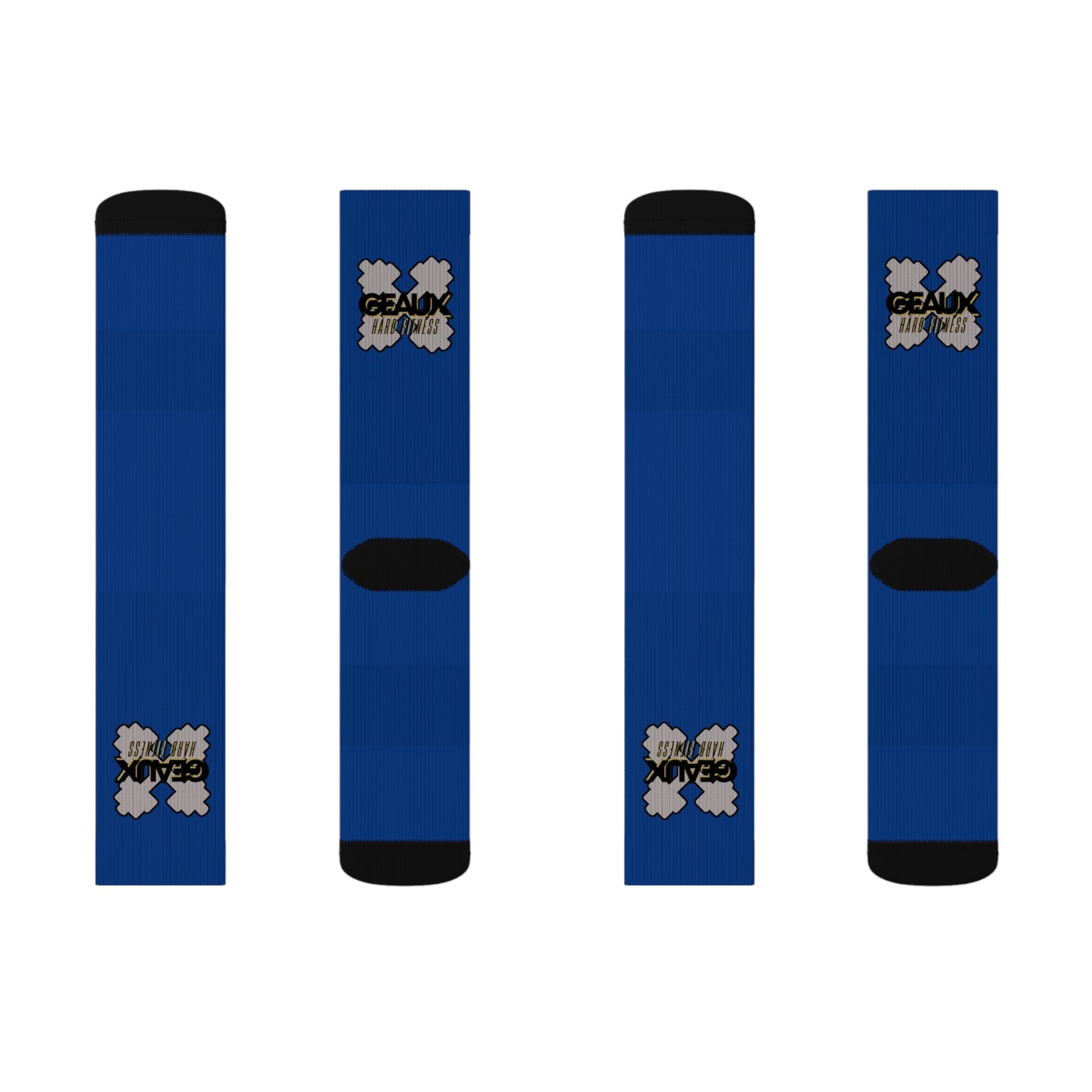 Blue Geaux Hard Fit Logo Socks