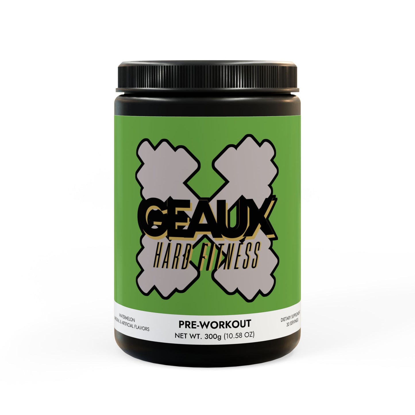 Geaux Hard Pre-Workout Supplement, Watermelon (300g, 10.58oz)