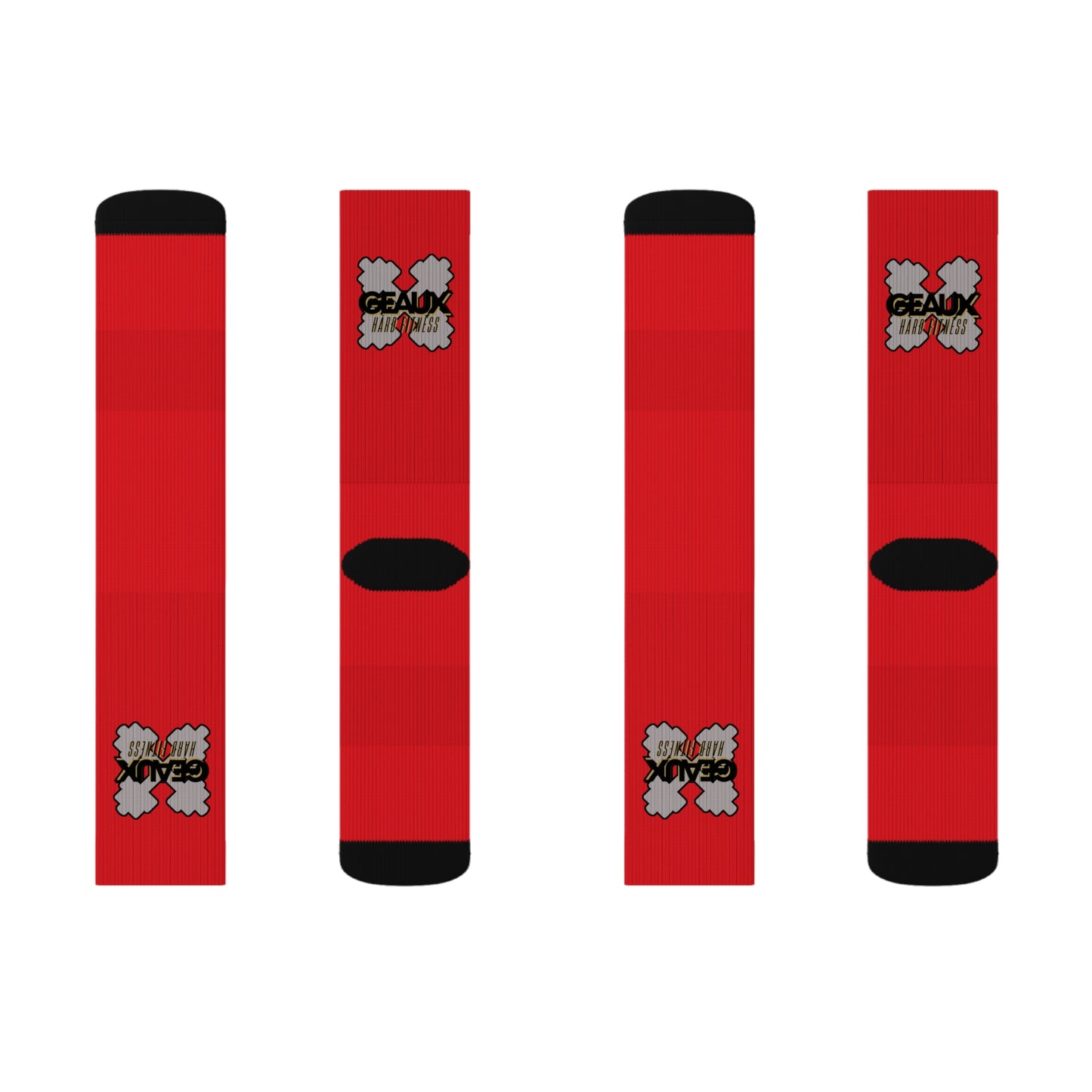 Red Geaux Hard Fit Logo Socks
