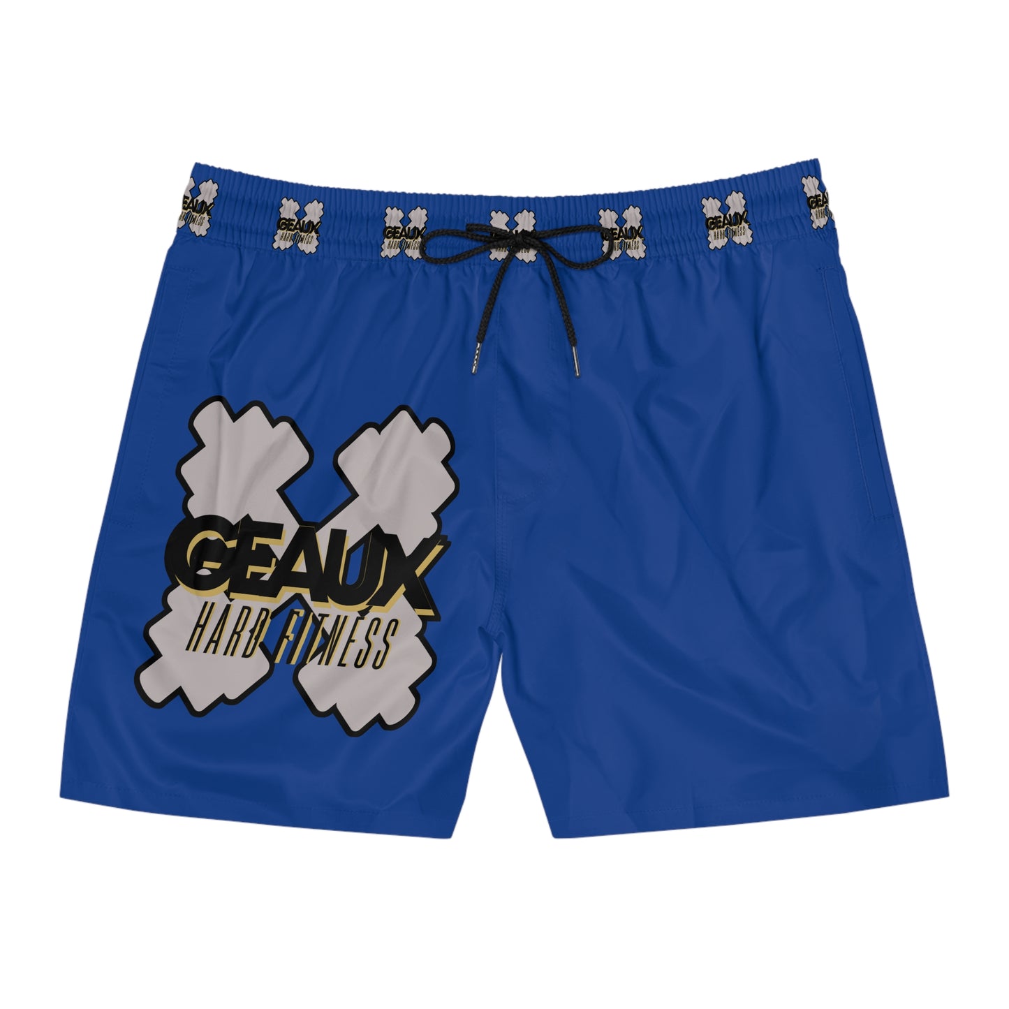 Blue Geaux Hard Men's Mid-Length Swim Shorts