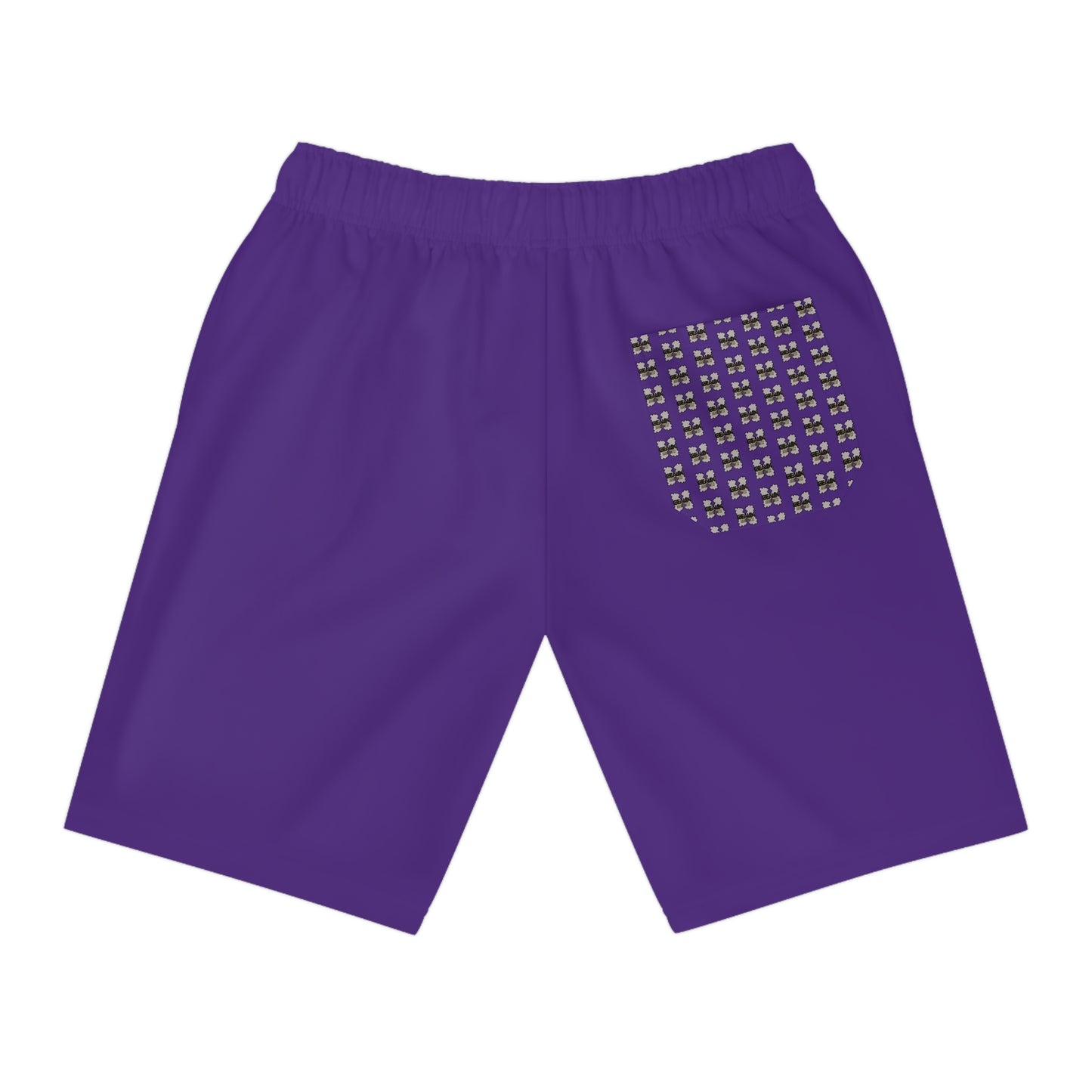 Purple Geaux Hard Fit Athletic Long Shorts