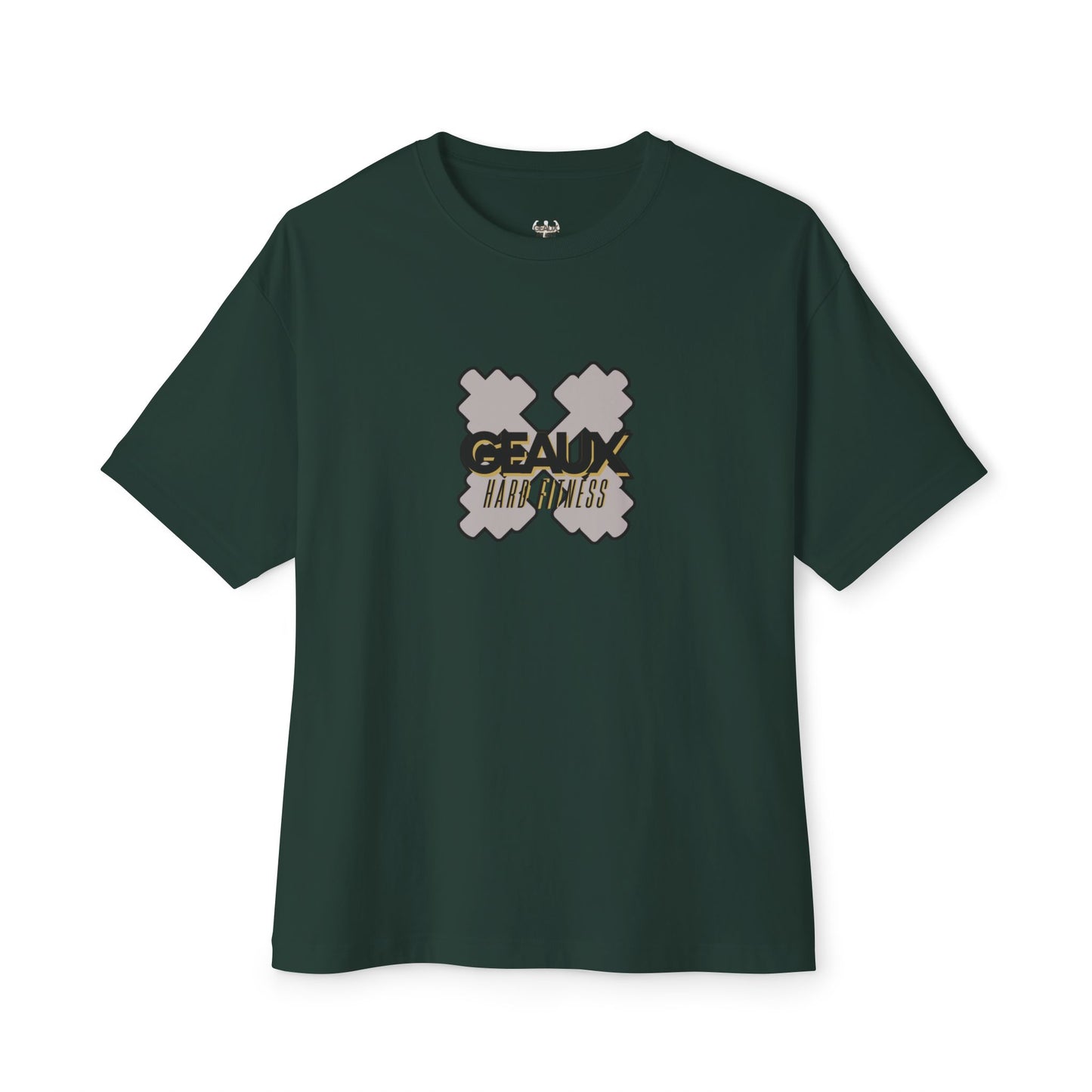 Geaux Hard Oversized Boxy Tee, Unisex Graphic Shirt, Casual Streetwear, Gift for Fitness Lovers, Stylish Everyday Tee, Comfortable Relaxed Fit