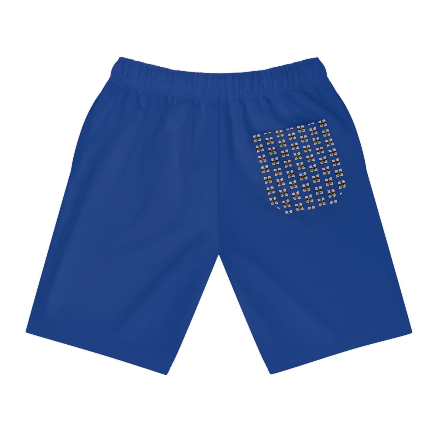 Blue Grey Geaux Hard Fit Athletic Long Shorts