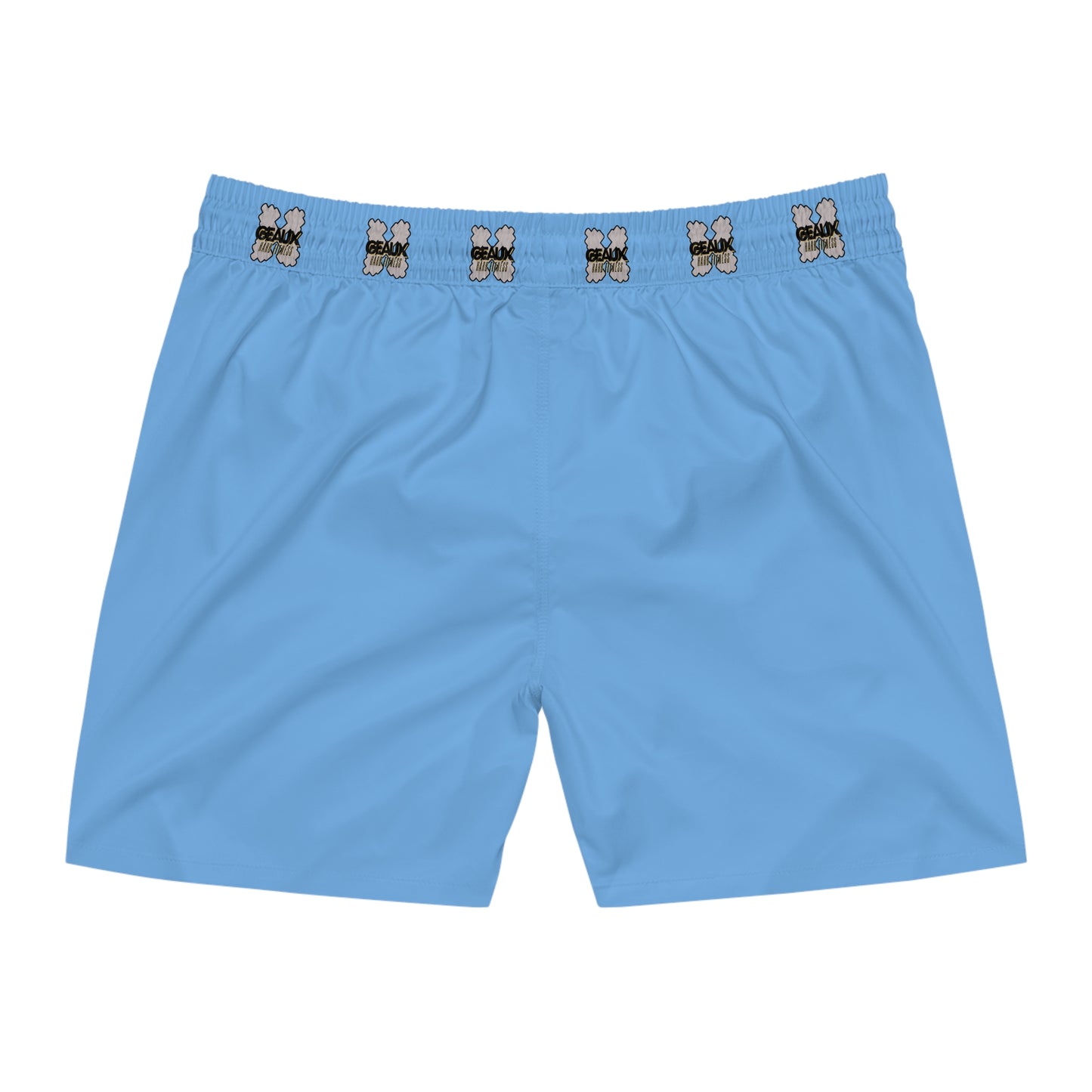 Light Blue Geaux Hard Men's Mid-Length Swim Shorts