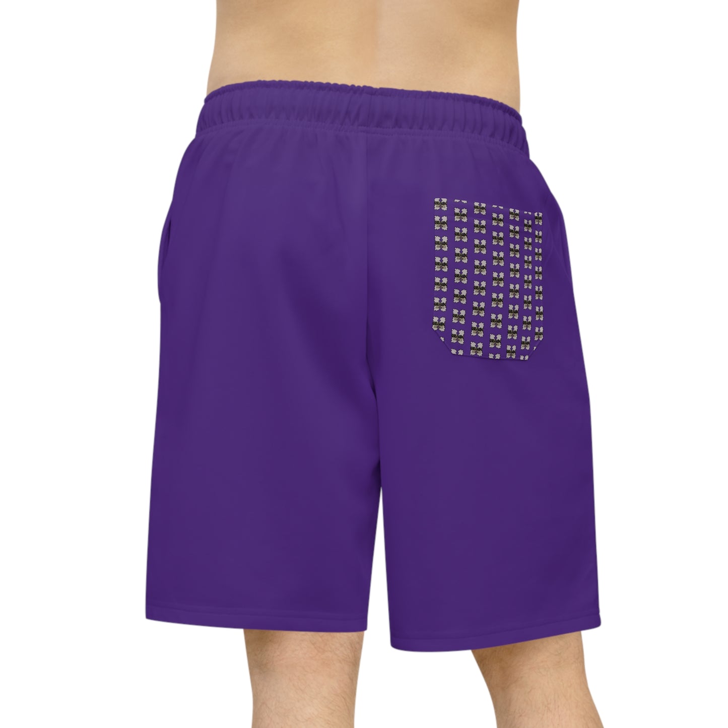 Purple Geaux Hard Fit Athletic Long Shorts
