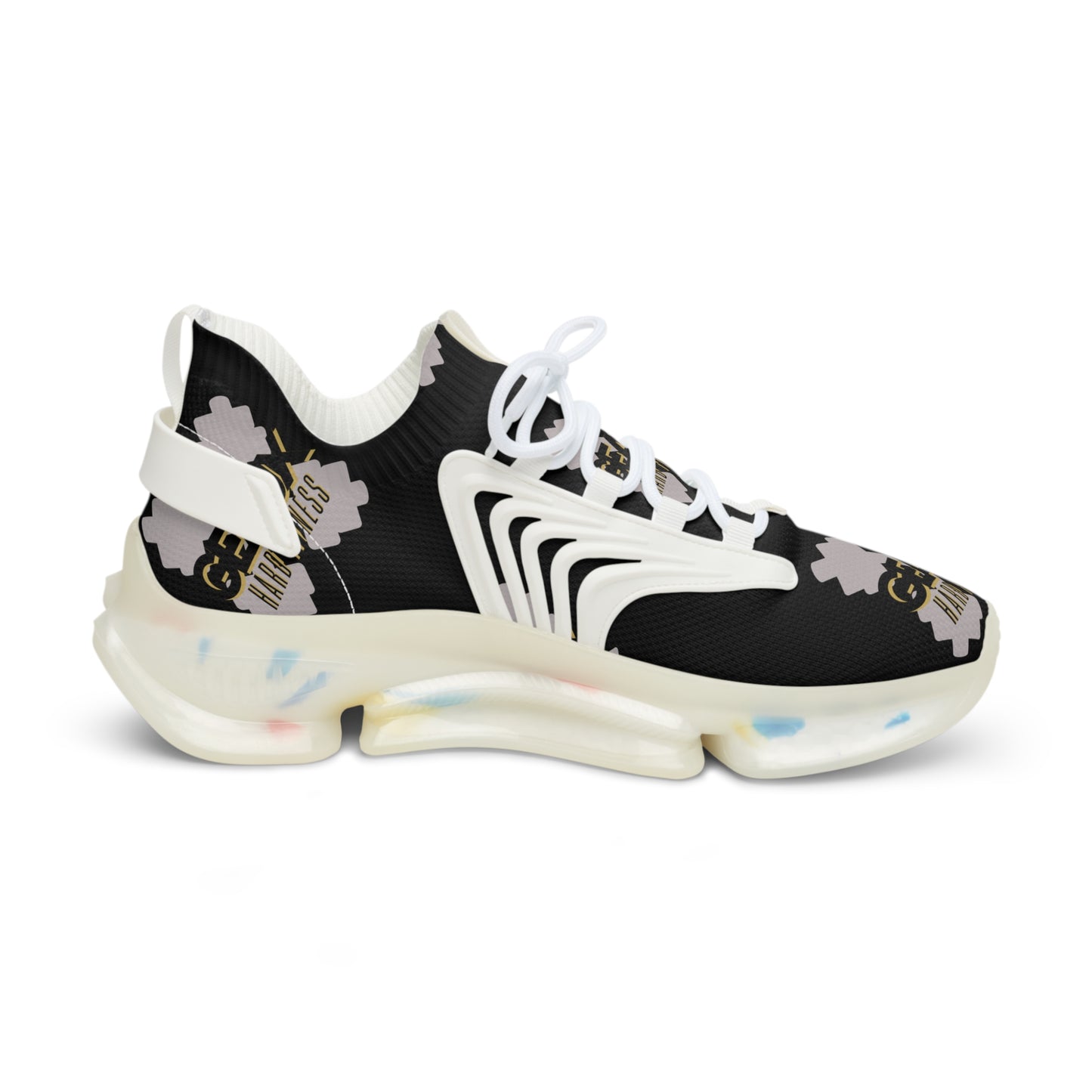 Black Geaux Hard Fit Men's Mesh Sneakers