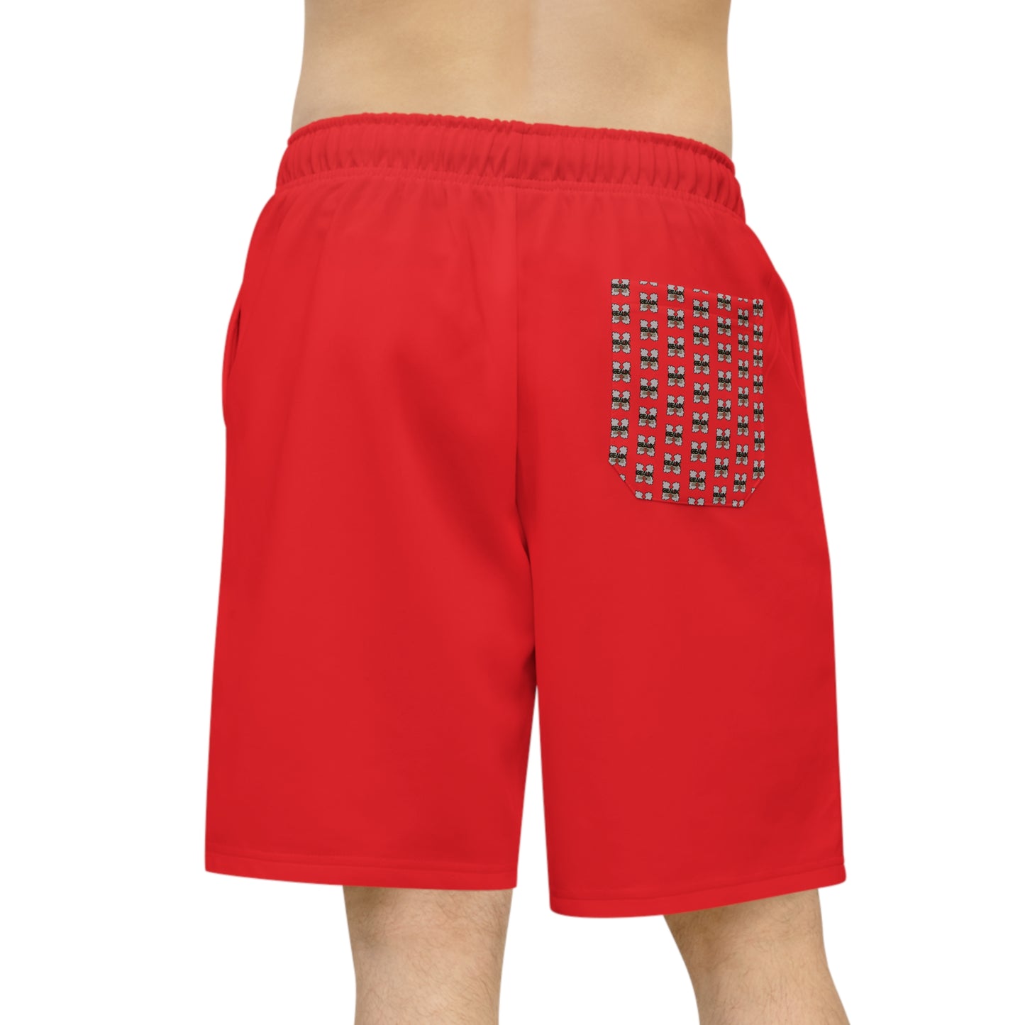 Red Geaux Hard Fit Athletic Long Shorts