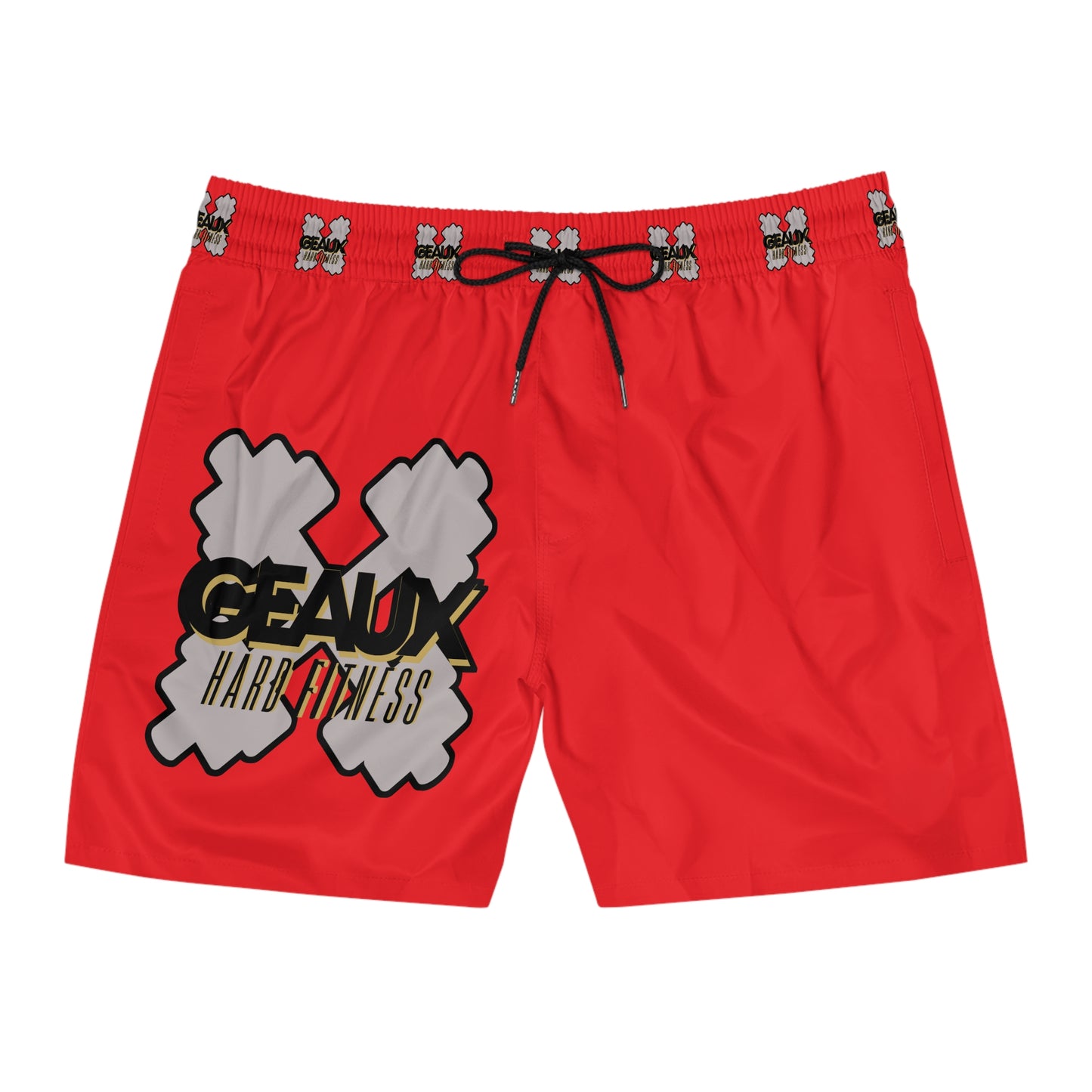 Red Geaux Hard Men's Mid-Length Swim Shorts