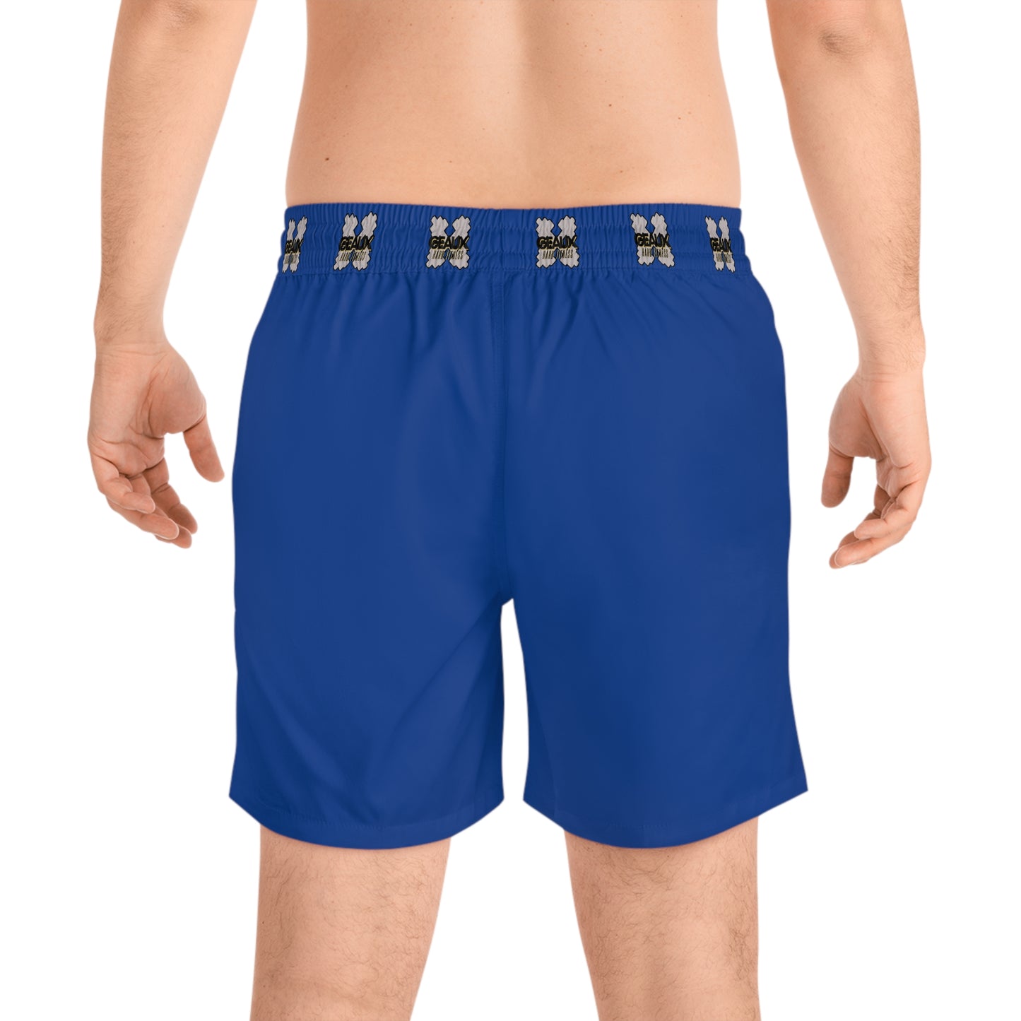 Blue Geaux Hard Men's Mid-Length Swim Shorts