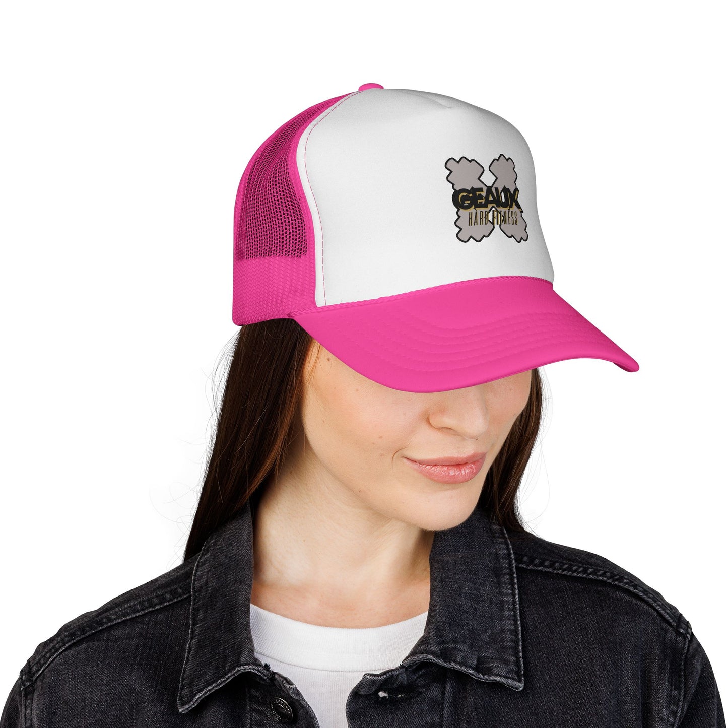 Geaux Hard Trucker Caps with Unique Design | Perfect for Outdoor Adventures, Festivals, Casual Wear, Gifts, Summer Events