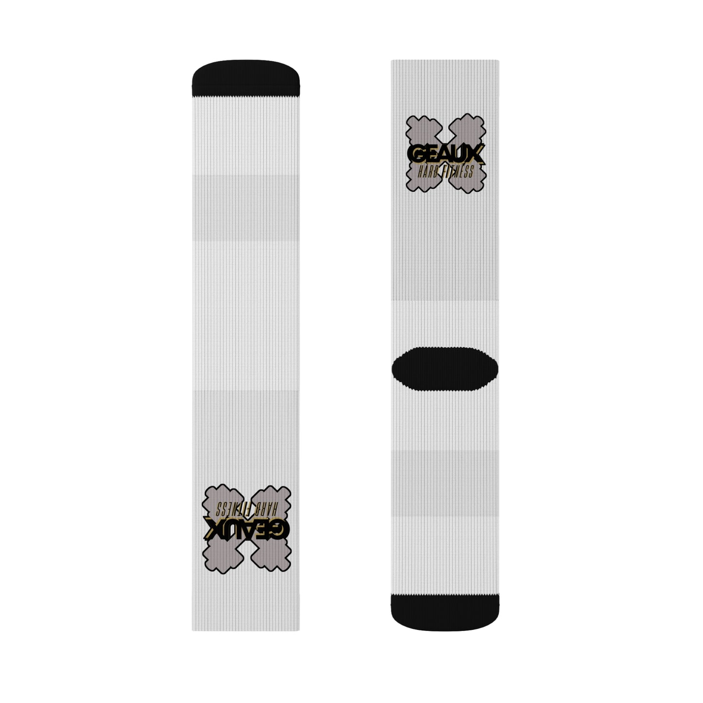 White Geaux Hard Fit Logo Socks