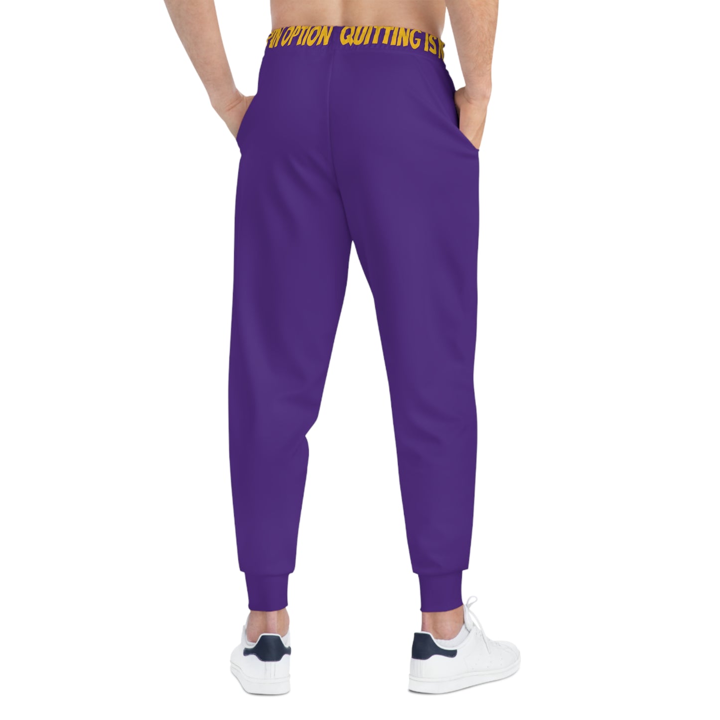 Purple&Gold Geaux Hard Fit Athletic Joggers