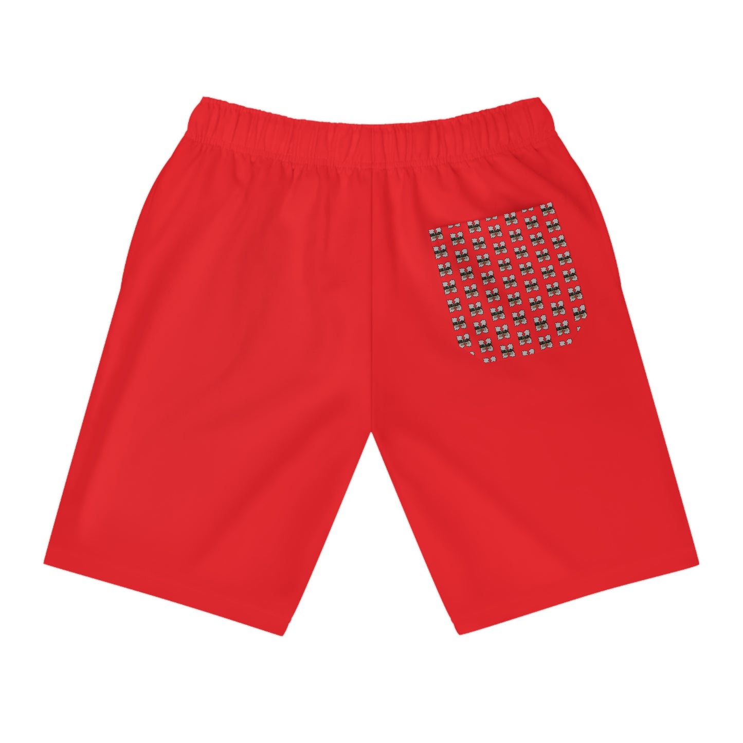Red Geaux Hard Fit Athletic Long Shorts
