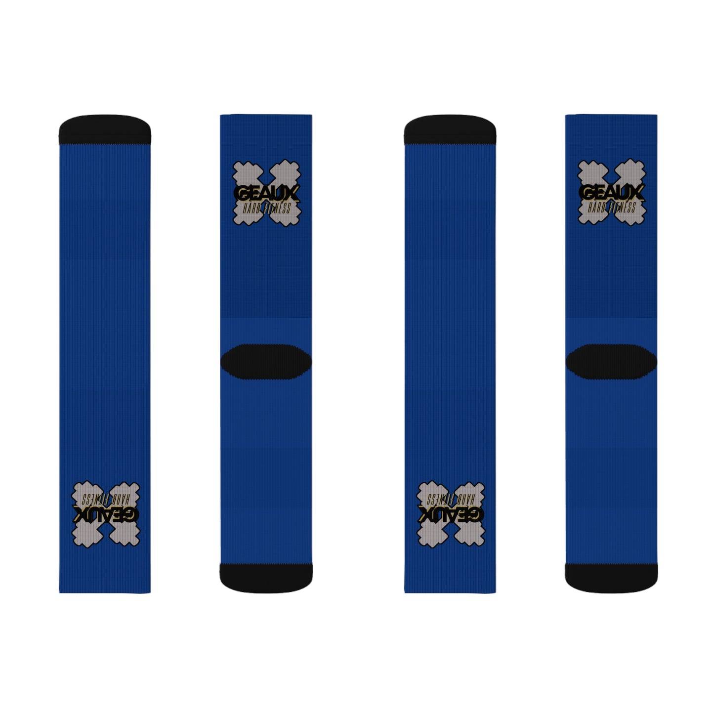 Blue Geaux Hard Fit Logo Socks