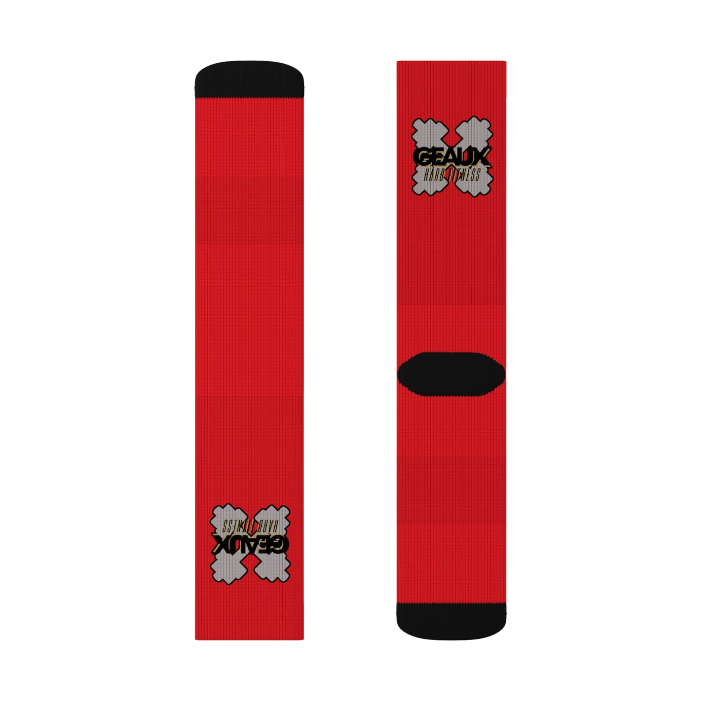 Red Geaux Hard Fit Logo Socks