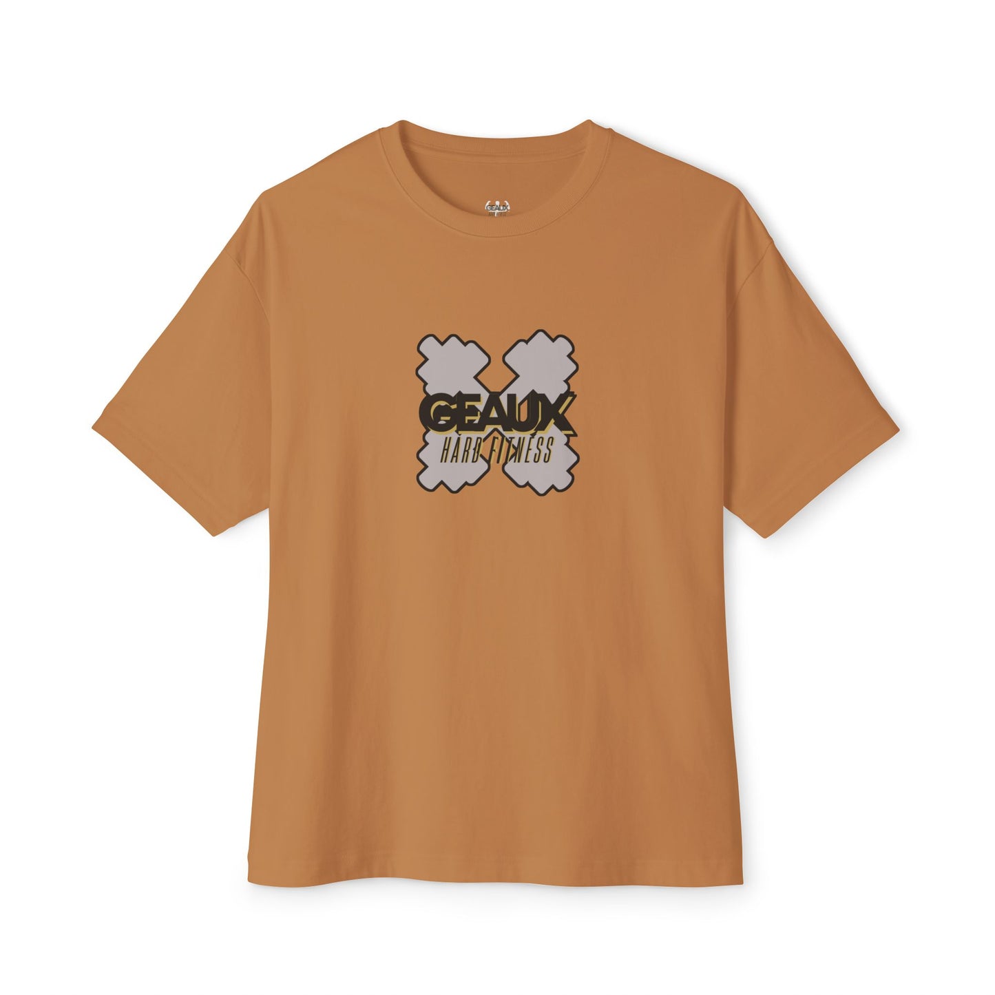 Geaux Hard Oversized Boxy Tee, Unisex Graphic Shirt, Casual Streetwear, Gift for Fitness Lovers, Stylish Everyday Tee, Comfortable Relaxed Fit