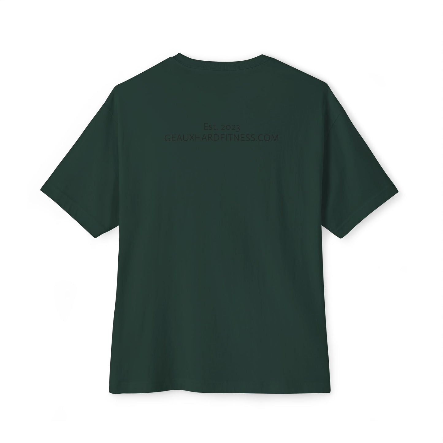 Geaux Hard Oversized Boxy Tee, Unisex Graphic Shirt, Casual Streetwear, Gift for Fitness Lovers, Stylish Everyday Tee, Comfortable Relaxed Fit
