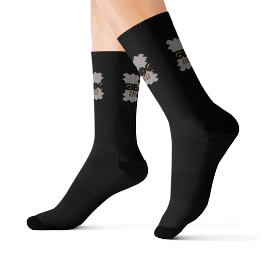 Black Geaux Hard Fit Logo Socks