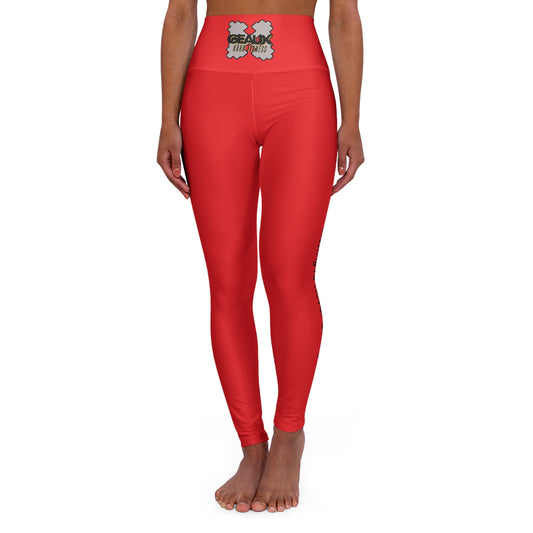 Red Geaux Hard Fit High Waisted Yoga Leggings