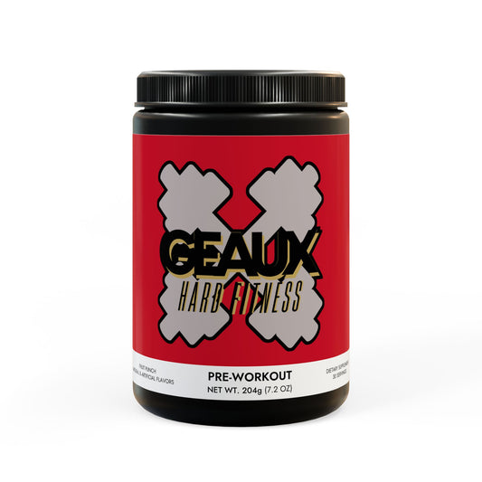 Geaux Hard Pre-Workout Supplement, Fruit Punch (204g, 7.1oz)