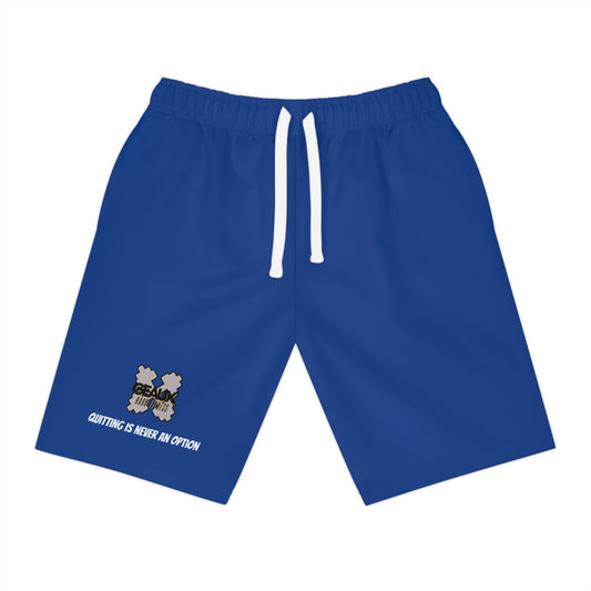 Blue Grey Geaux Hard Fit Athletic Long Shorts