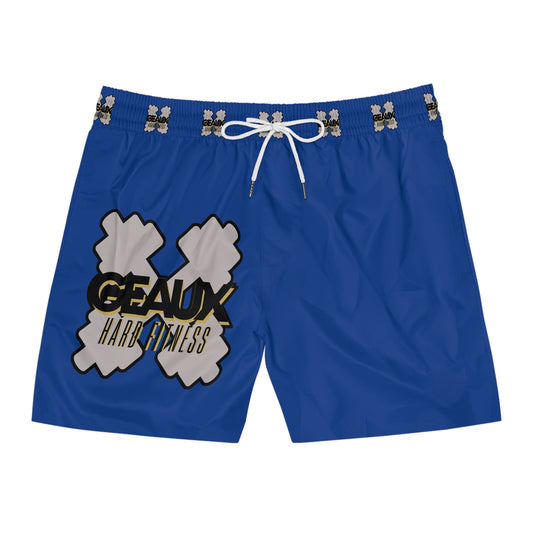 Blue Geaux Hard Men's Mid-Length Swim Shorts