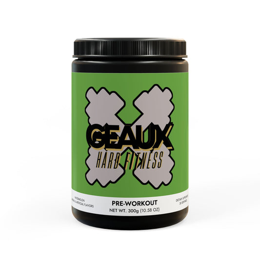 Geaux Hard Pre-Workout Supplement, Watermelon (300g, 10.58oz)
