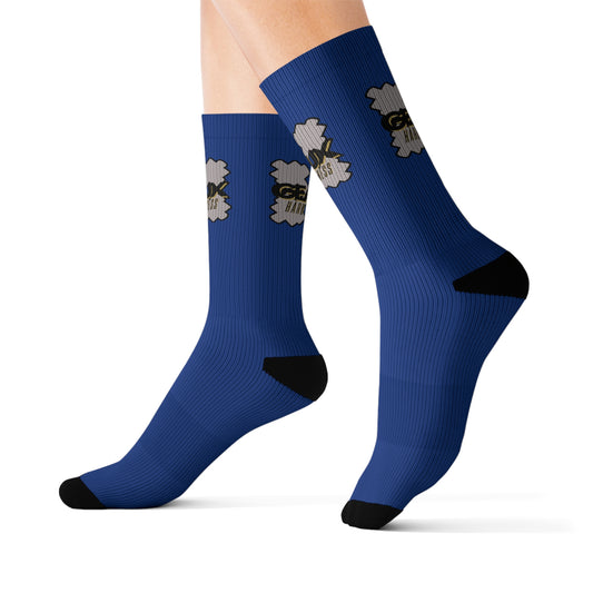 Blue Geaux Hard Fit Logo Socks