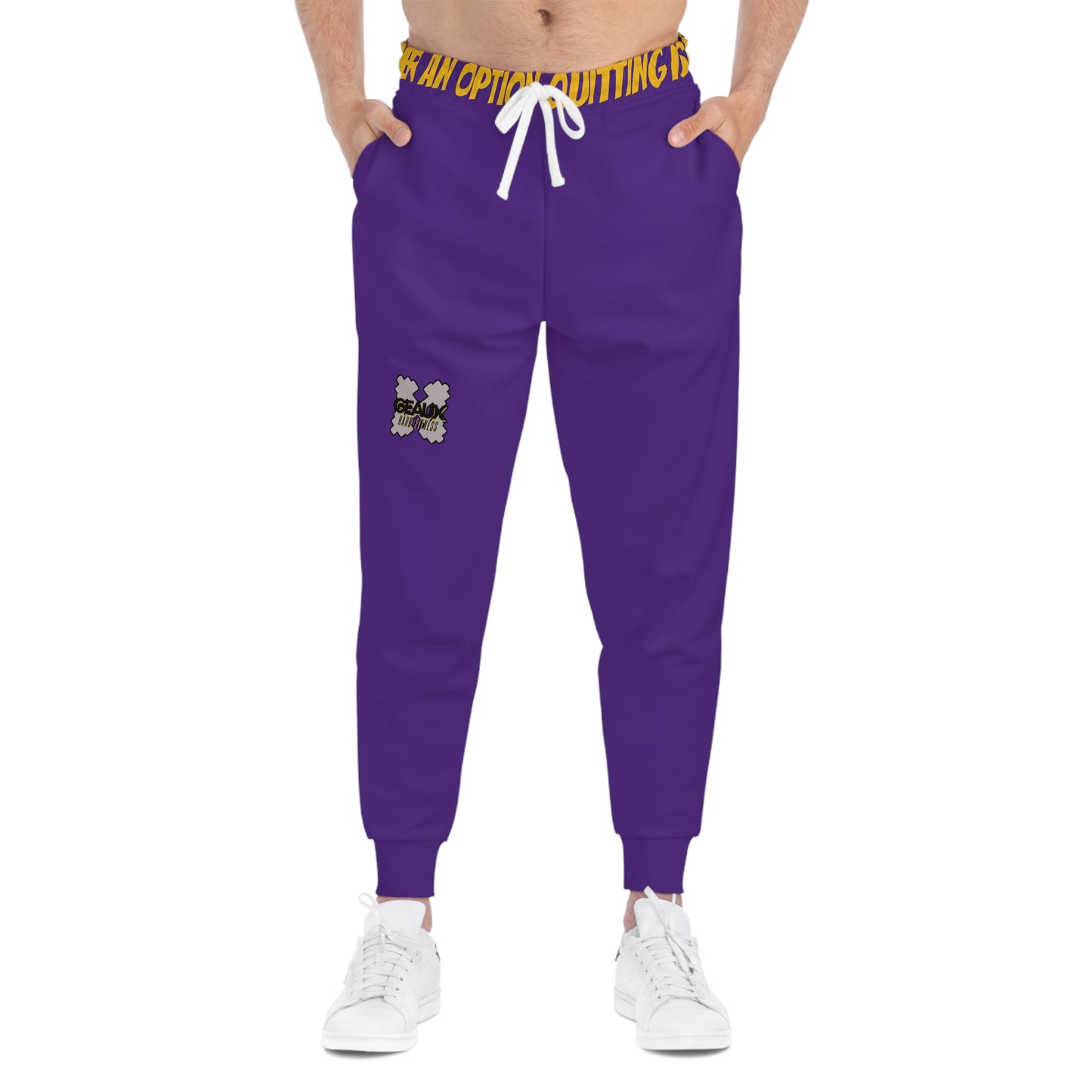 Purple&Gold Geaux Hard Fit Athletic Joggers