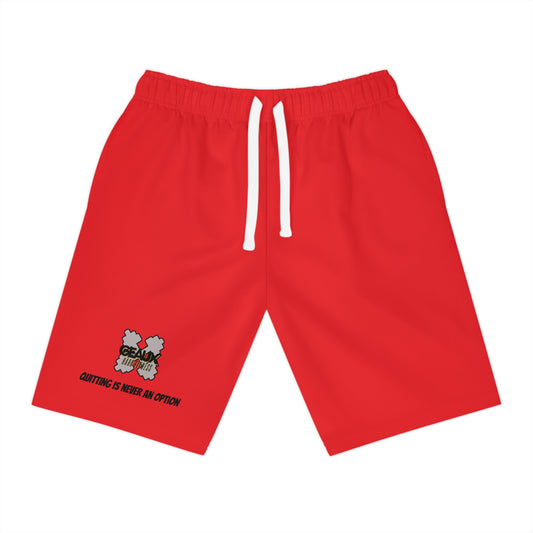 Red Geaux Hard Fit Athletic Long Shorts