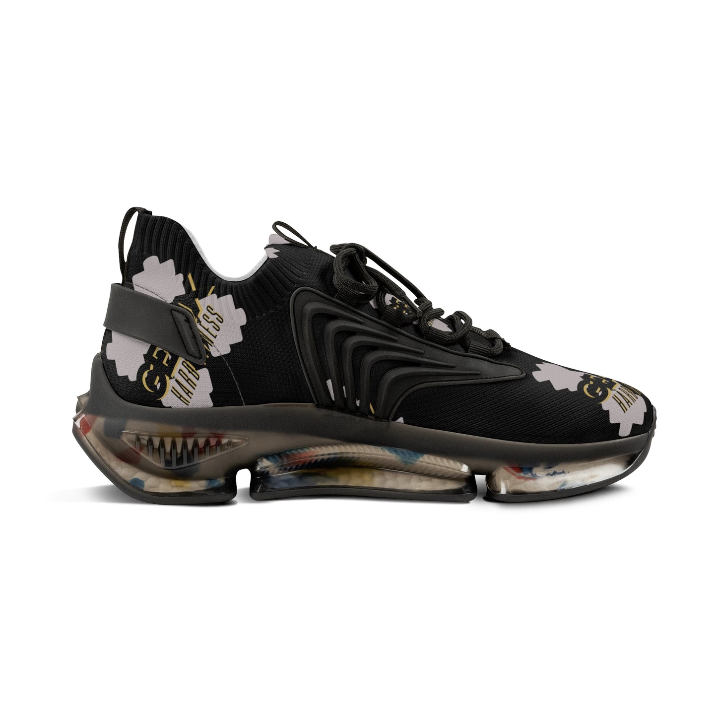 Black Geaux Hard Fit Men's Mesh Sneakers