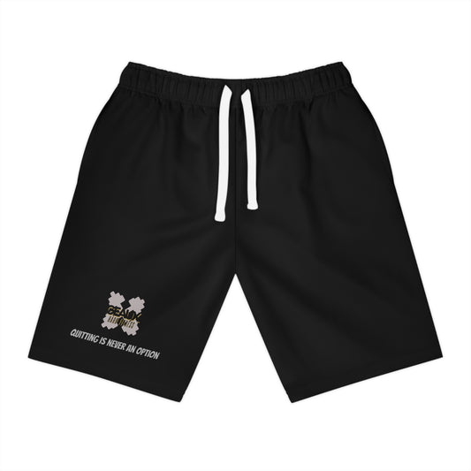 Black Geaux Hard Fit Athletic Long Shorts
