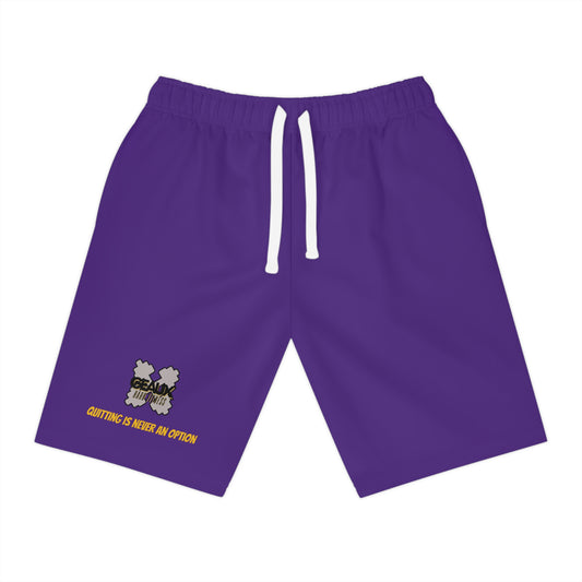 Purple Geaux Hard Fit Athletic Long Shorts